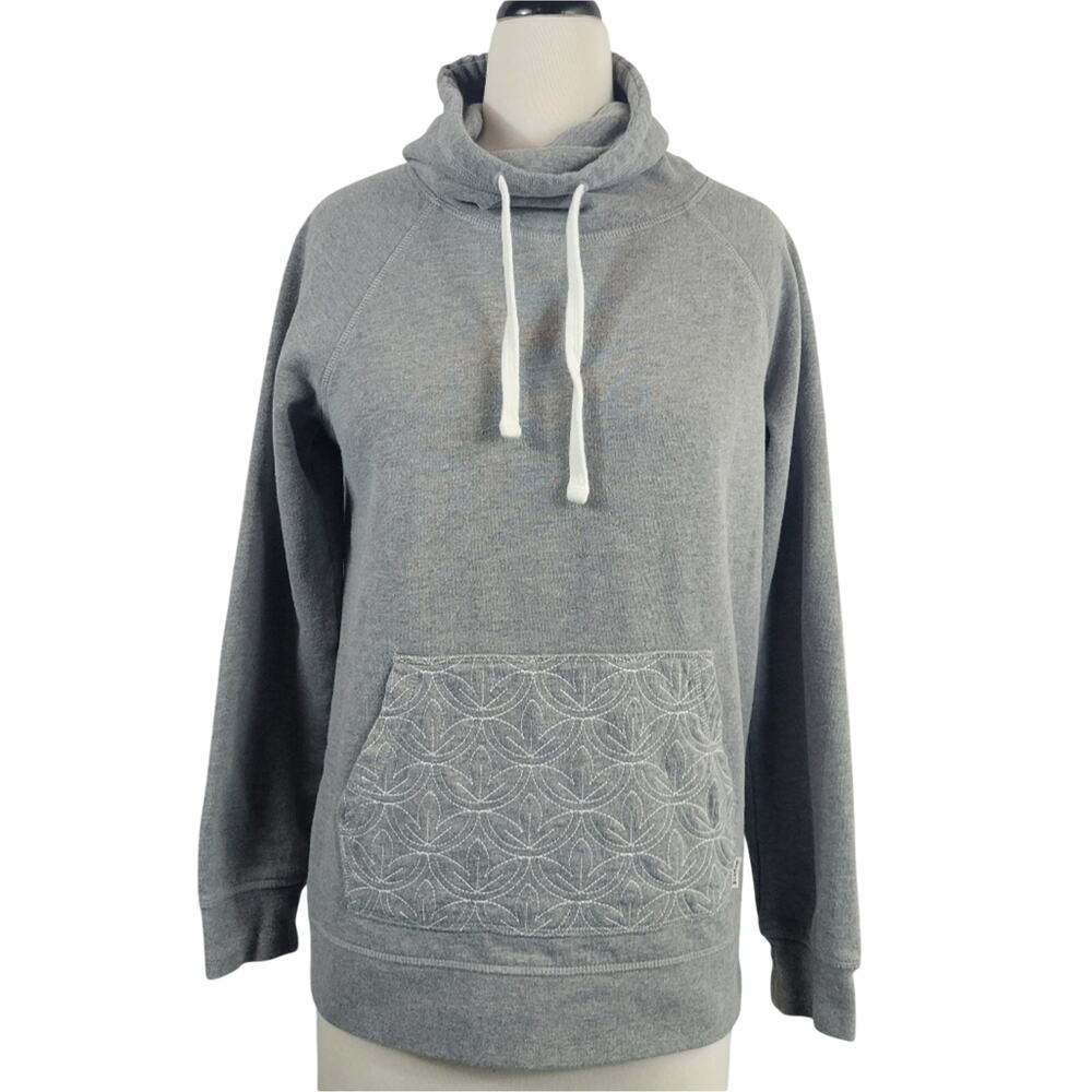 Burton Indie Crush Funnel Neck Sweatshirt Pullover Cotton Blend Grey Small